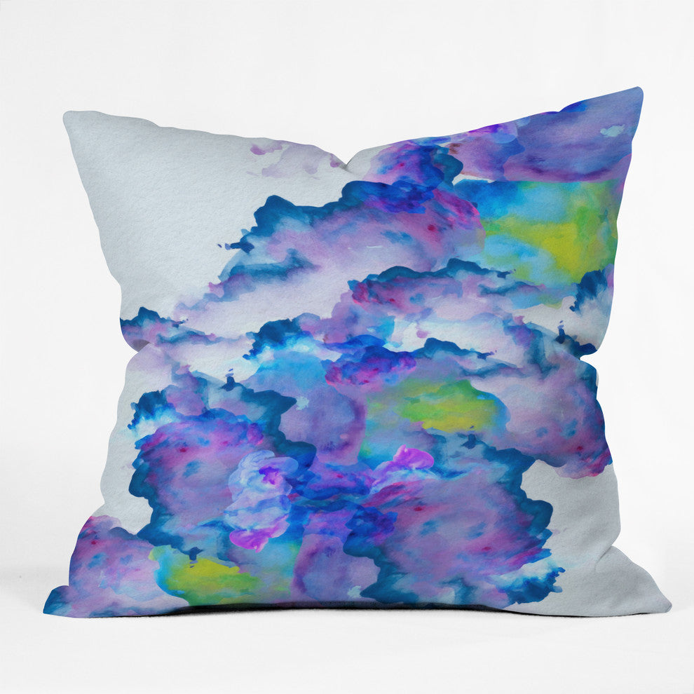Deny Designs Viviana Gonzalez Watercolor Love 2 Outdoor Throw Pillow