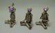 Bone Stretchers Yoga Skeleton Figurines with Color Changing LED Eyes Set of 3
