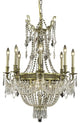 Elegant Esperanza Dining Room Light, Antique Bronze Finish W/ Royal Cut Crystal