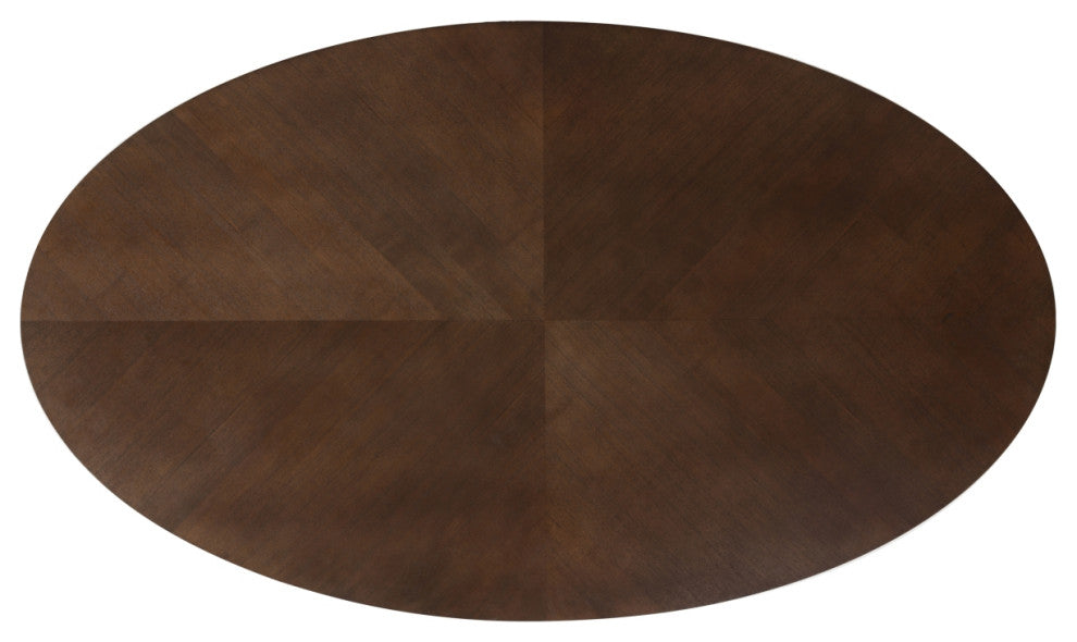Safavieh Couture Hawkins Wood Oval Dining Table, Walnut