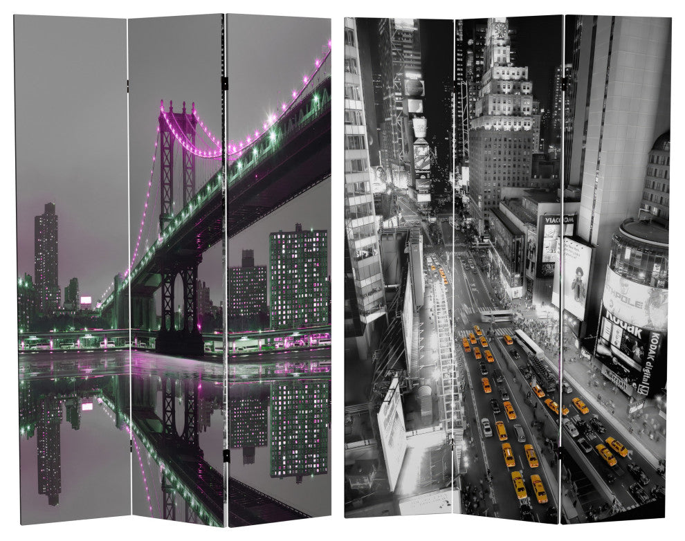 6' Tall New York State of Mind Room Divider