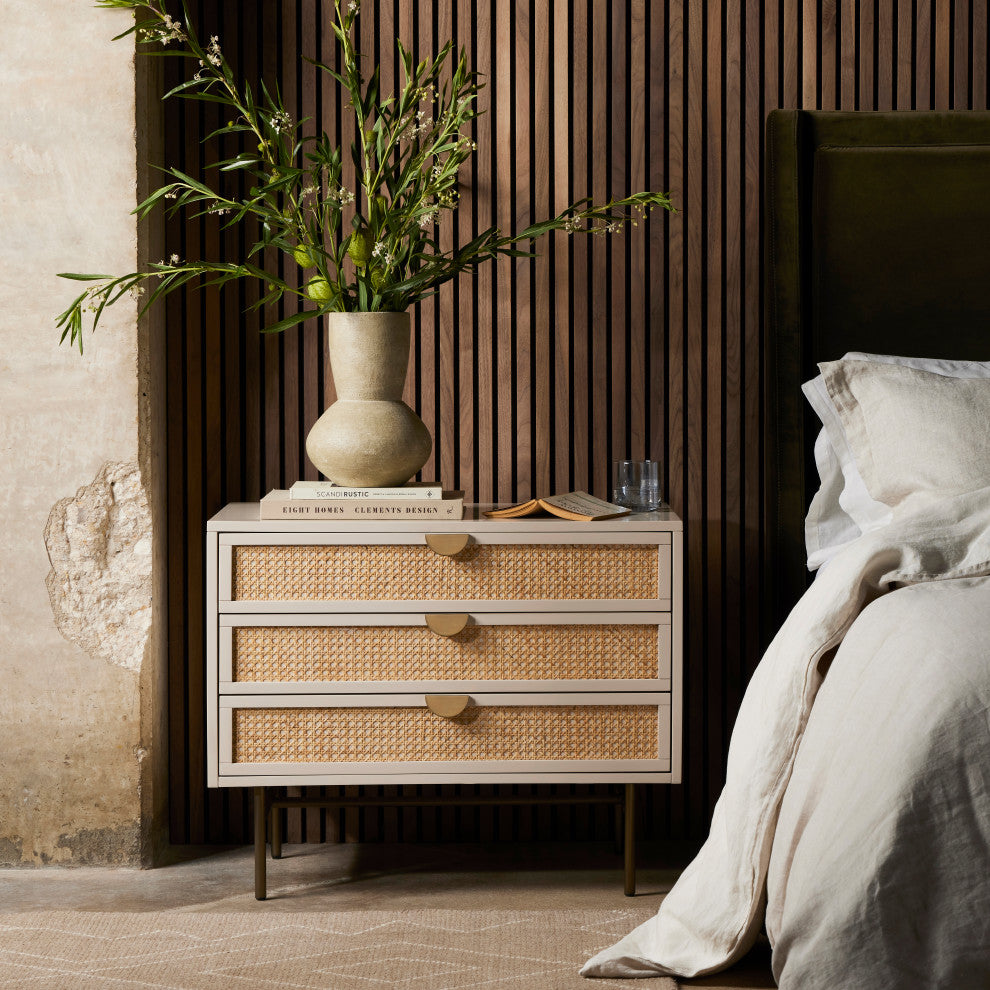 Luella Large Nightstand-Matte Alabaster