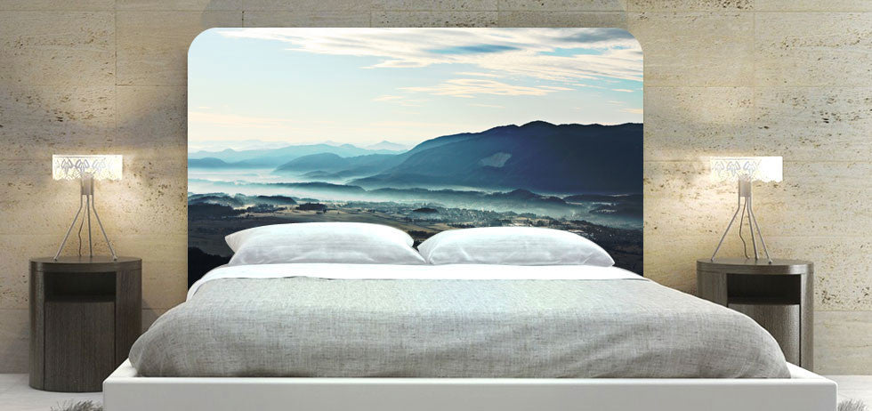 "Cloudy Mountains" Headboard