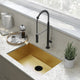 Tourner 26"x18" Stainless Steel, Single Basin, Undermount Sink, Gold