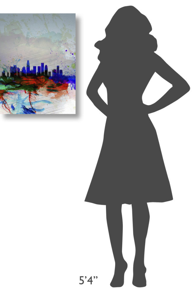 "Los Angeles  Watercolor Skyline 1" Fine Art Print