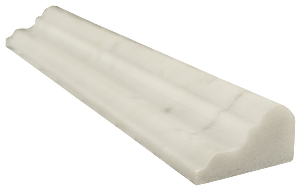 Arabescato Carrara 2x12 Chair Rail Honed, 1"x12", Set of 10