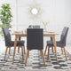 GDF Studio Katherine Mid-Century Modern 5 Piece Dining Set, Dark Gray and Natural Oak