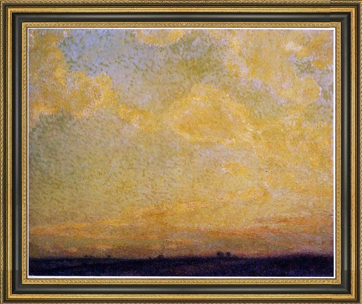 Henri Le Sidaner SunsetFramed Premium Canvas Print, 16"x20"