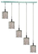 Elegant Mini Pendant, Chrome Finish With Royal Cut Crystal