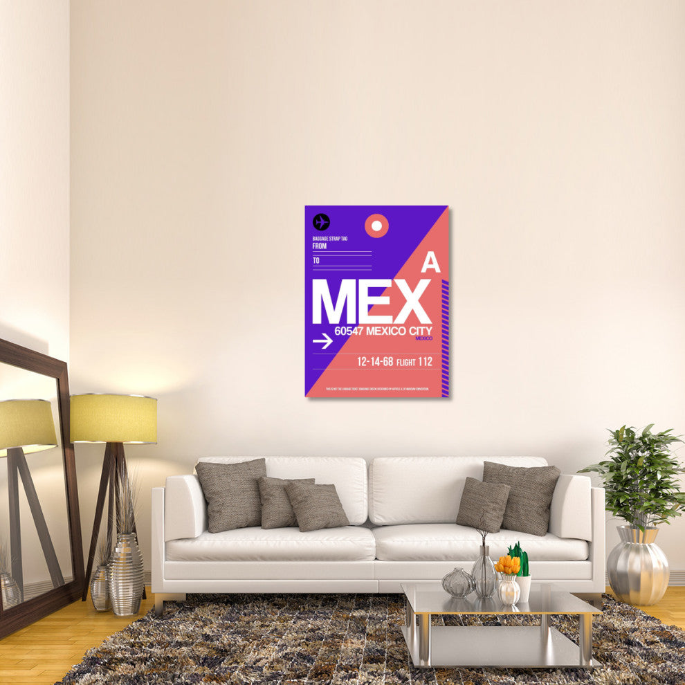"MEX Mexico City Luggage Tag 1" Fine Art Print