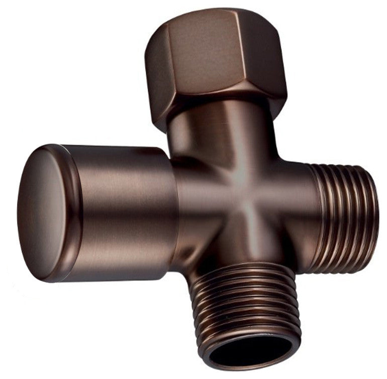 Shower Arm 1/2" IPS Diverter Valve, Oil Rubbed Bronze