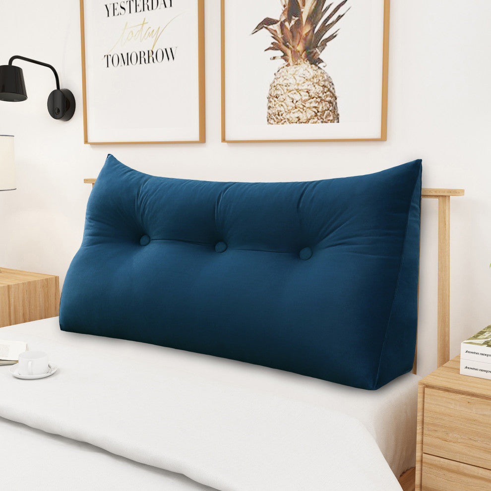 WOWMAX Bed Wedge Pillow Back Support Cushion Dorm Hostel Bed Headboard Pillow, 39x20x8