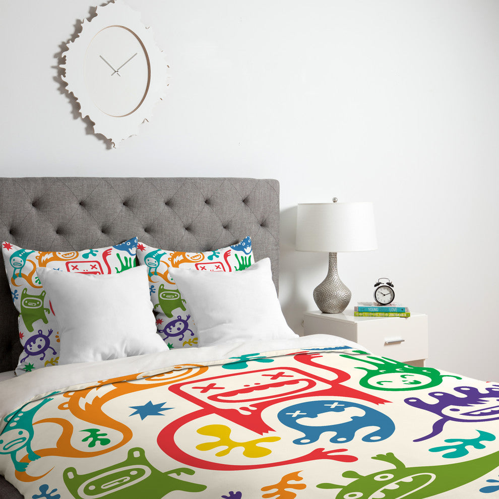 Deny Designs Andi Bird Misfits Duvet Cover - Lightweight