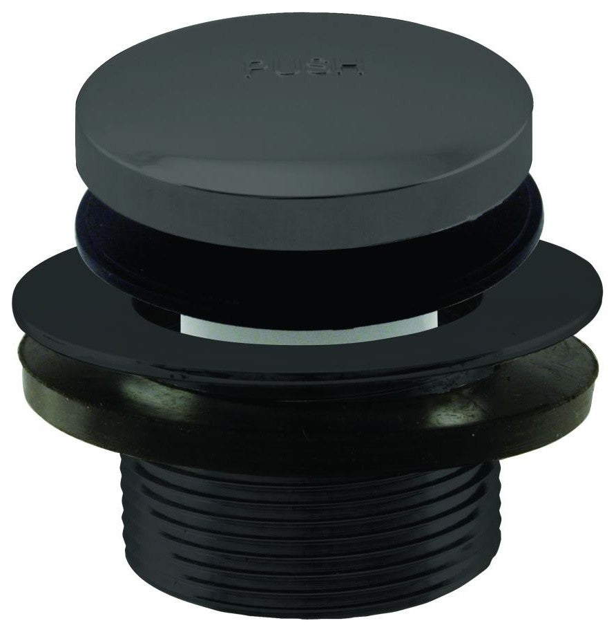 Tip Toe 1.5" Npsm Coarse Thread Bath Drain In Powder Coated Flat Black