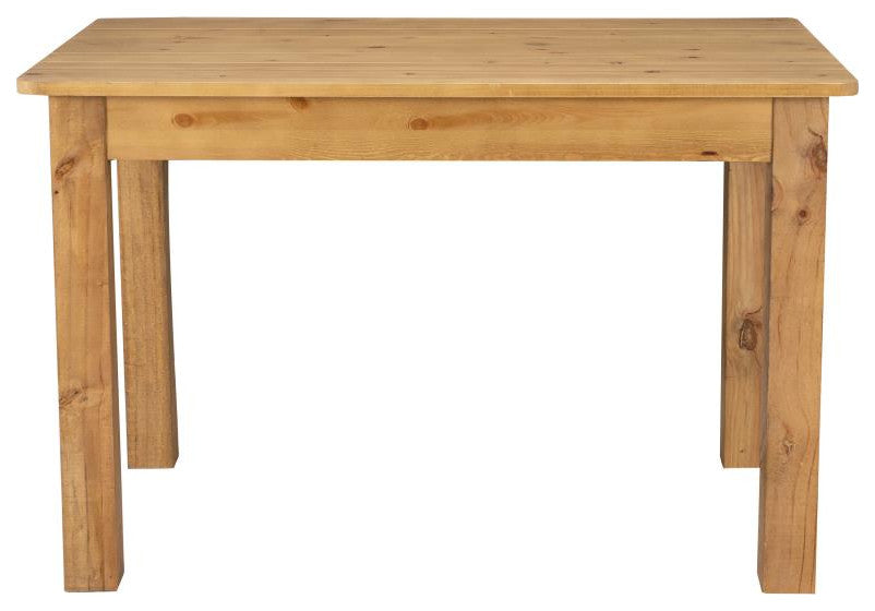 46" x 30" Rectangular Solid Pine Farm Dining Table, Light Natural