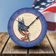 Vintage-Style American Flag Wall Clock