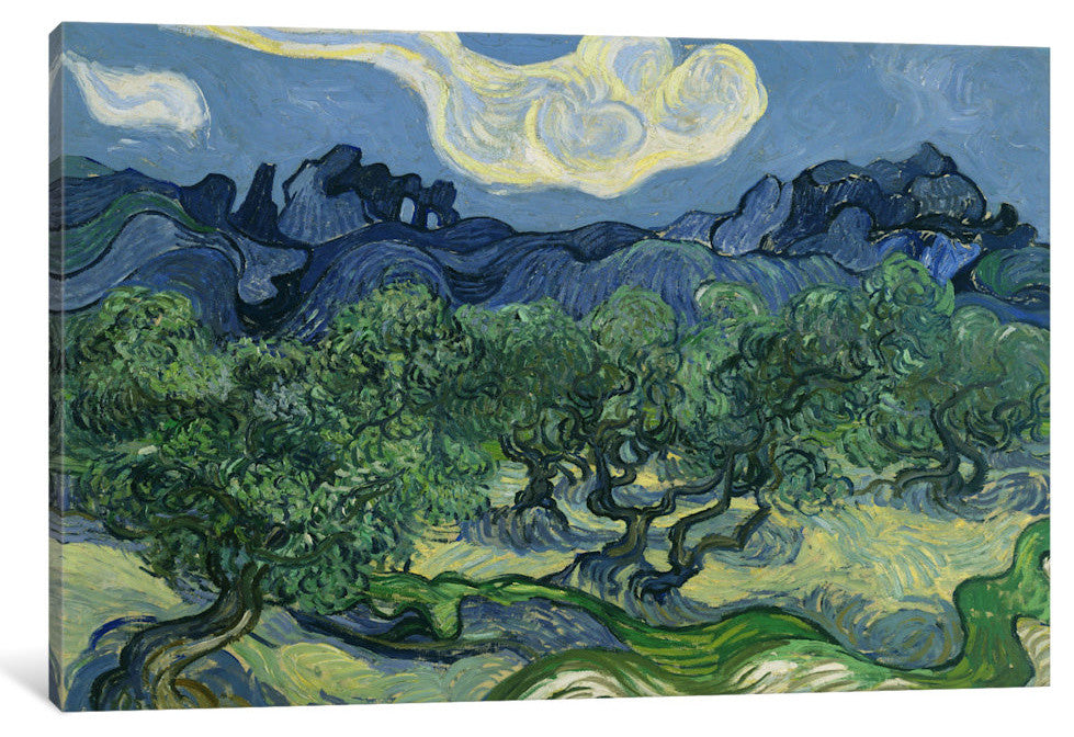 "Olive Trees With The Alpilles" Wrapped Canvas Print, 18x12x1.5