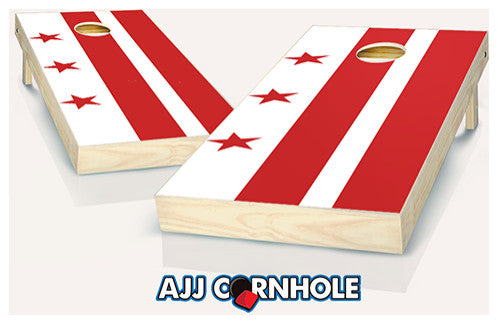District of Columbia Flag Cornhole Set