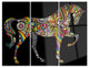 "Horse and Rainbow" Digital Metal Wall Art, 3 Panels, 36"x28"