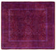 Overdyed One-of-a-Kind Hand-Knotted Area Rug Purple, 3' 9" x 4' 2"