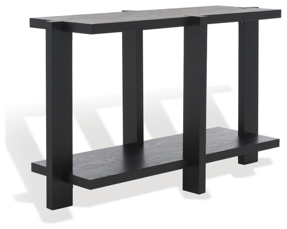 Safavieh Couture Quigley Rectangle Wood Console Table, Black