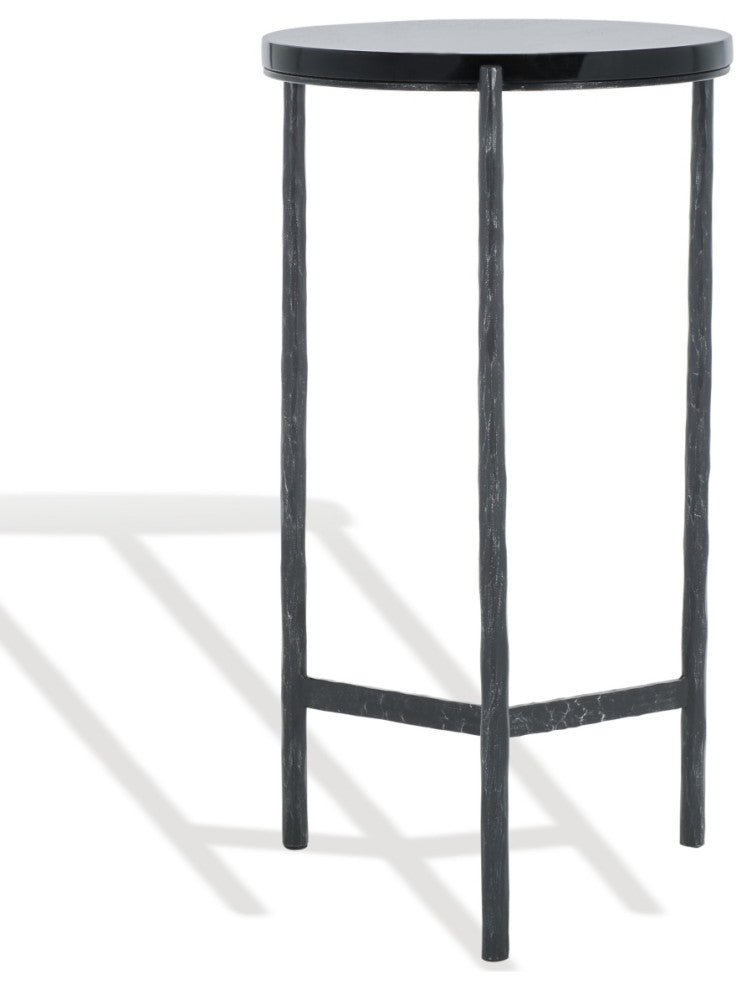 Safavieh Couture Marylou Marble Top Drink Table, Black