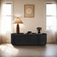 Moana Wood Storage Coffee Table, Black, 52" W X 26" D
