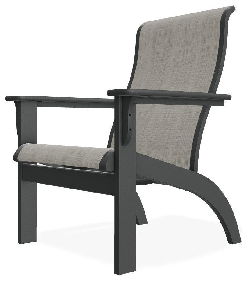 Adirondack Sling Outdoor Adirondack Armchair, Smoke/Graphite