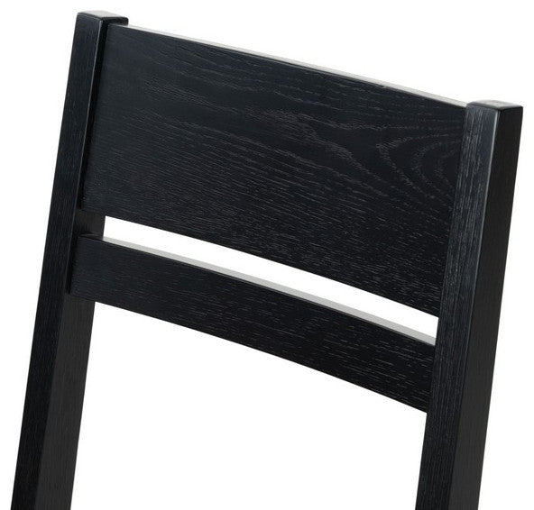 Safavieh Couture Bellalexa Wood Dining Chair, Black/Light Grey
