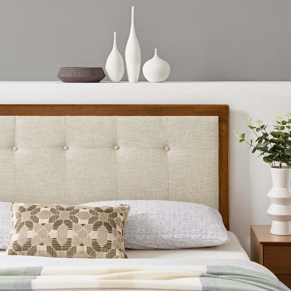 Modway Draper Tufted Full Fabric and Wood Headboard