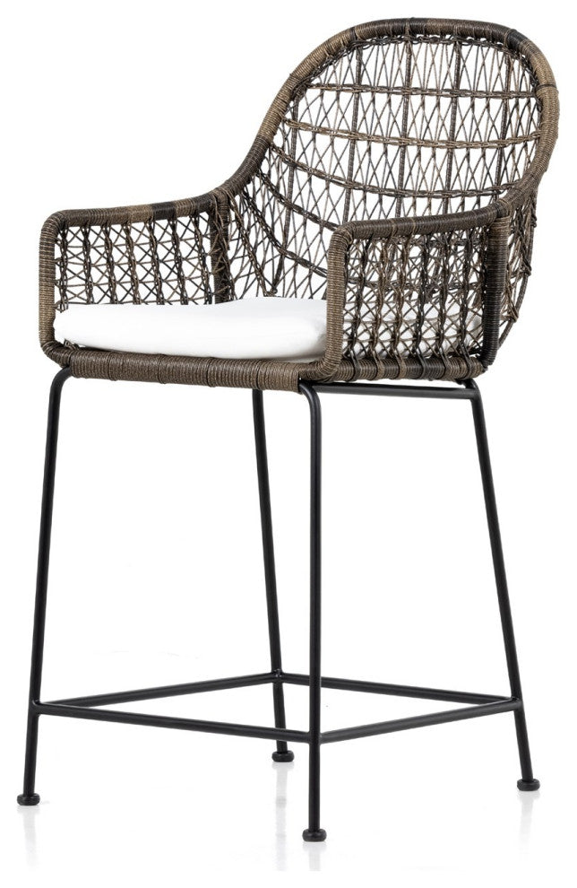 Bandera Outdoor Stool WithCshn-Grey-Countr