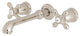 Kingston Brass Two-Handle Wall Mount Tub Faucet, Polished Nickel