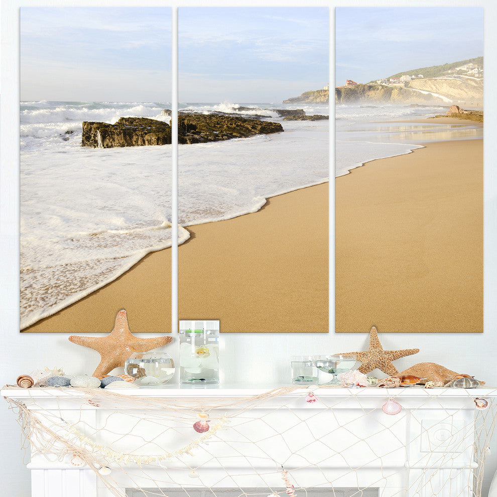 "Magoito Beach Portugal" Canvas Wall Art, 3 Panels, 36"x28"