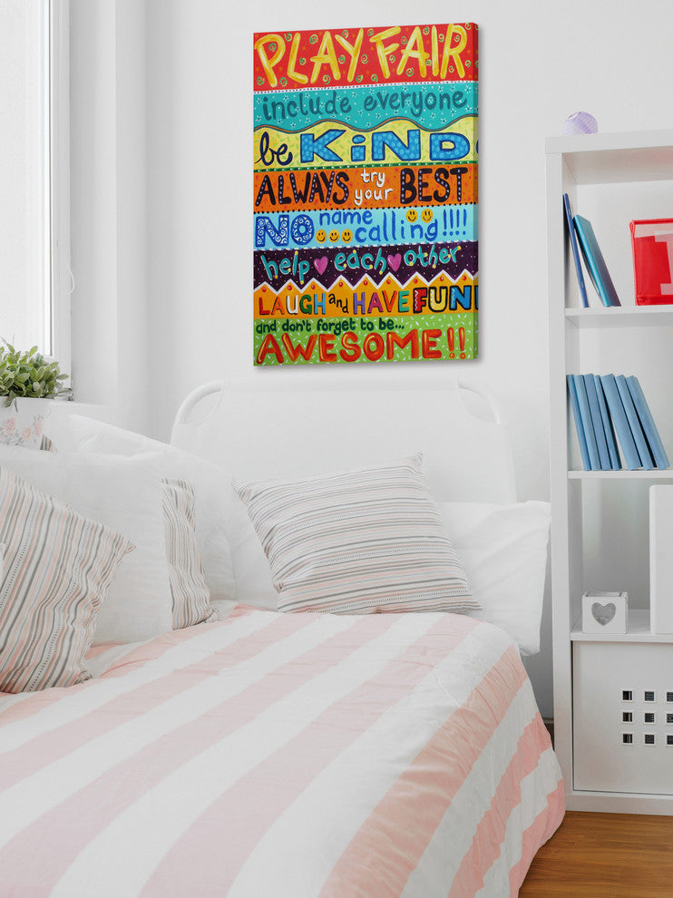 Marmont Hill, "Playroom Rules II" by Nicola Joyner on Wrapped Canvas, 30x45