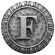 Initial A Knob Antique Brass, Antique Pewter, F