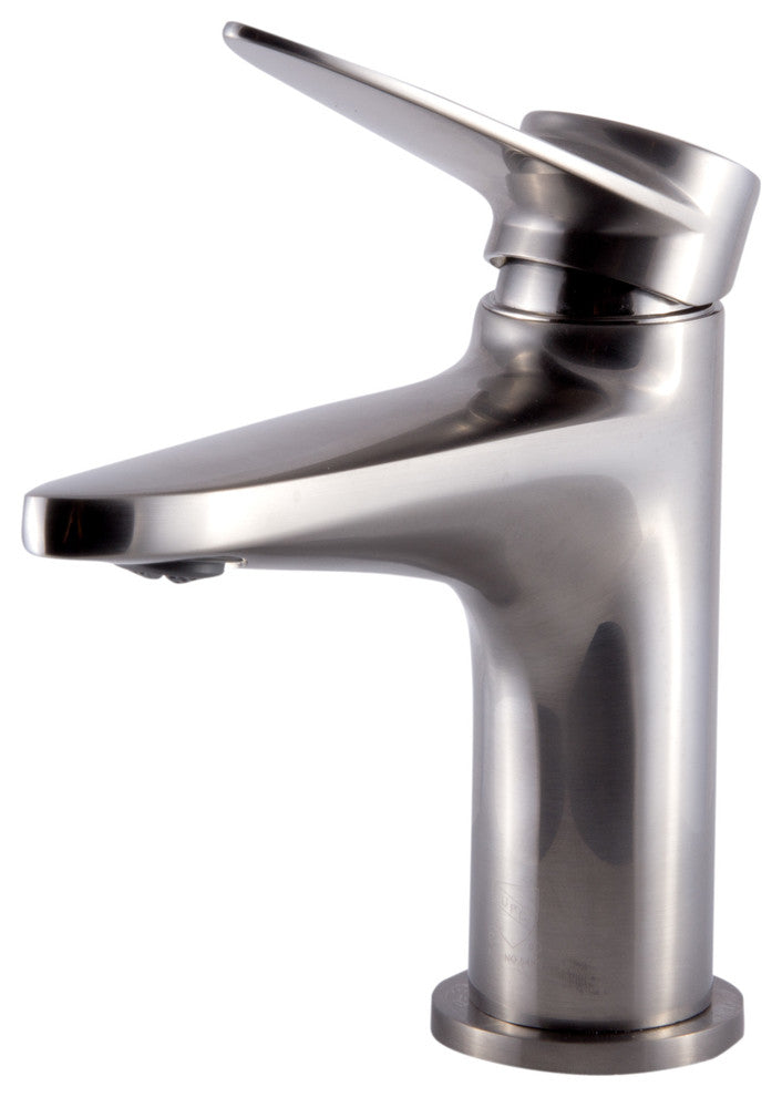ALFI Modern Single Hole Bathroom Faucet, Brushed Nickel