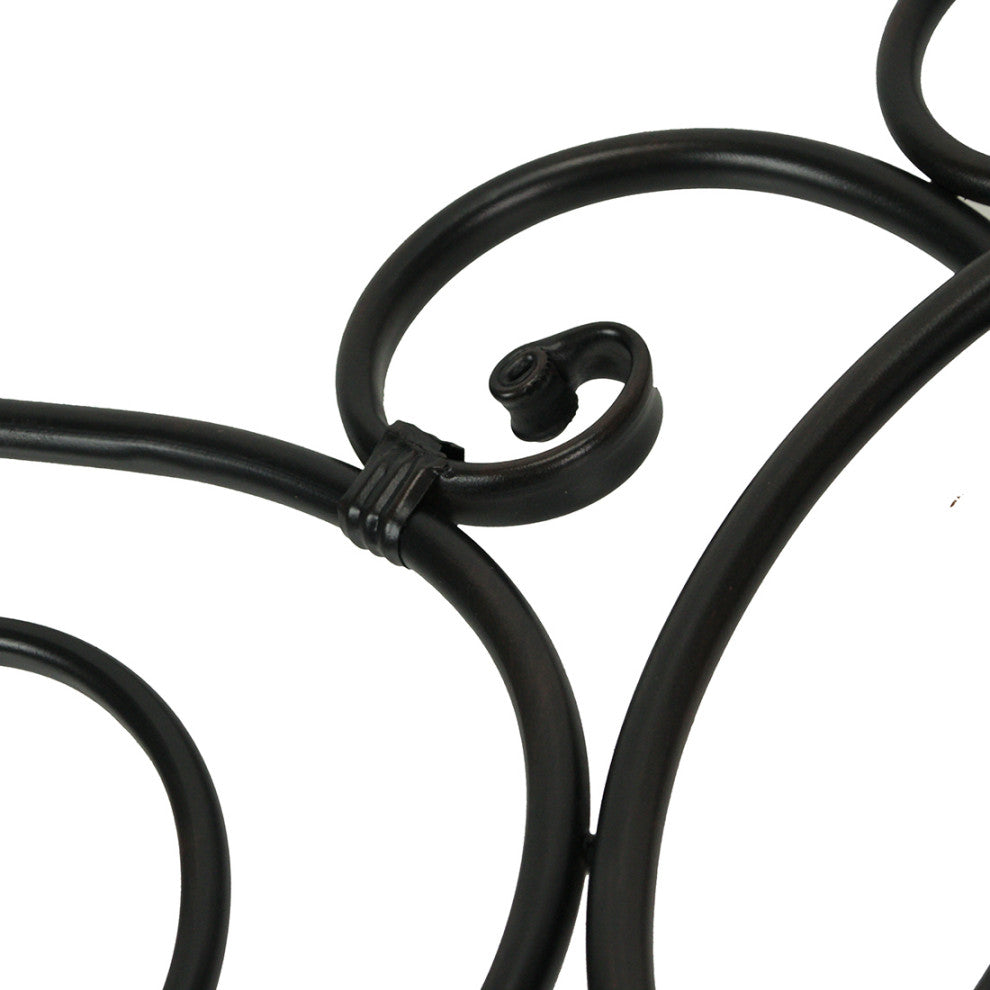 Antique Bronze Metal Elegant Scrolls Wall Pediment Set of 2