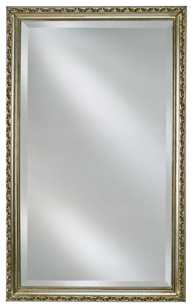 Afina Basix 16"x26" Single Door Medicine Cabinet, Antique Silver