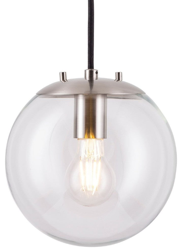 Sferra Pendant Light with Bulb, Brushed Nickel