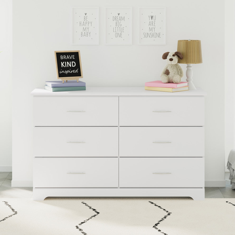 Storkcraft Brookside 6 Drawer Dresser, White