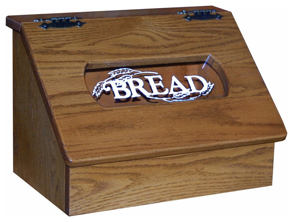 Amish Made Oak Bread Box, Seely Stain
