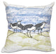 Sandpipers, Animal Print Pillow, Gray, 18"x18"