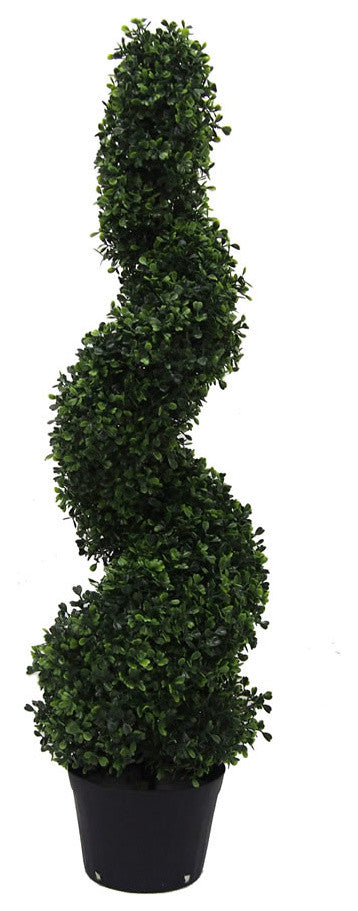 Vickerman Boxwood Spiral Tree, on Pot UV, 3', 3'