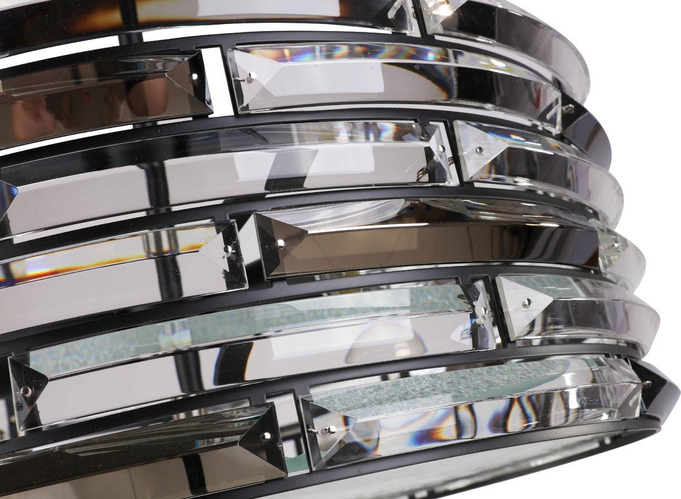 Woodbridge Lighting 159202 Lana Crystal Accent Drum Pendant, Medium, 16.5"d X 12