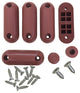 Toilet Seat Bumpers Brown Silicone Pack of 7 (5 Oblong 2 Round) with Screws