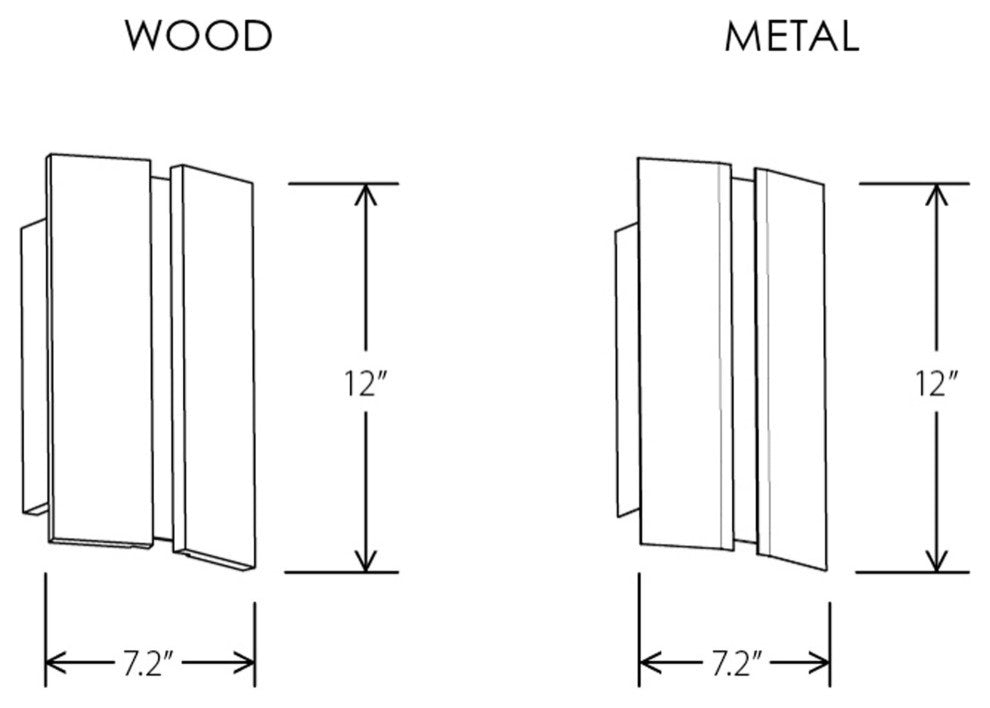Rima LED Sconce, Dark Stained Walnut, Frosted, 3500k Led, P1 Driver