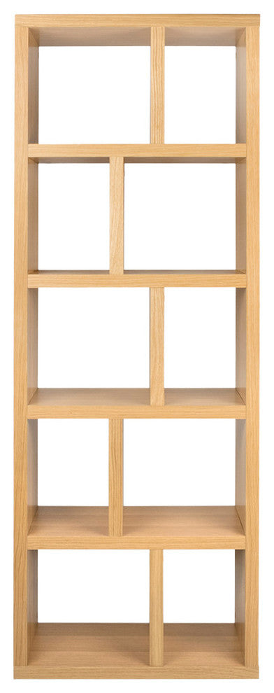 Berlin 5 Levels Bookcase, 70 cm., Oak