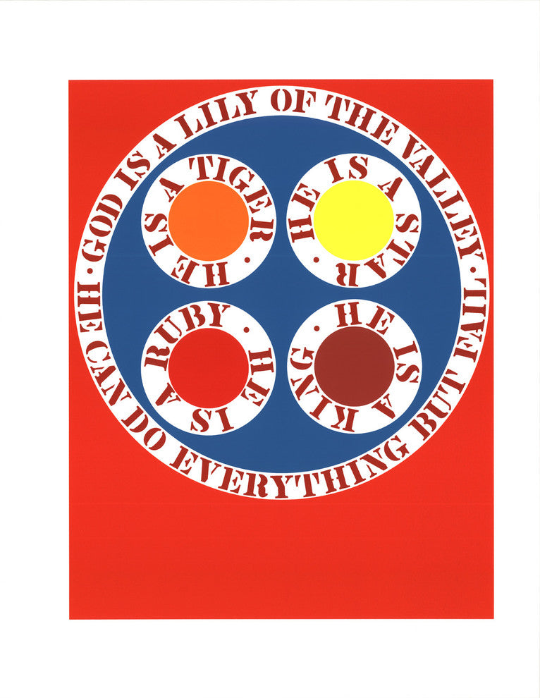 Robert Indiana, God Is Lily of the Valley, 1997, Artwork