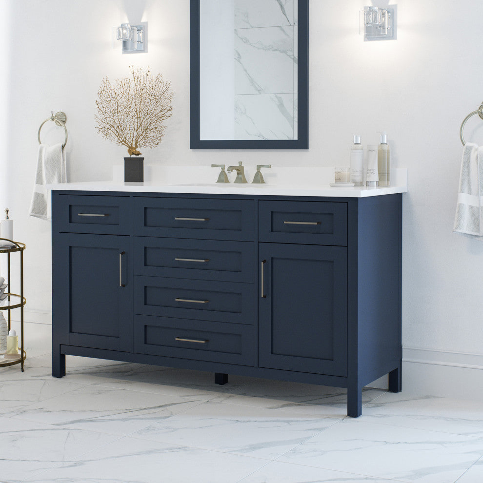 OVE Decors Tahoe II 60" Single Basin Vanity, Midnight Blue
