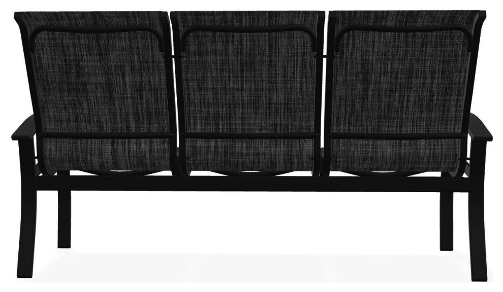 Belle Isle Sling 3-Seat Outdoor Sofa, Augustine Shadow/Black